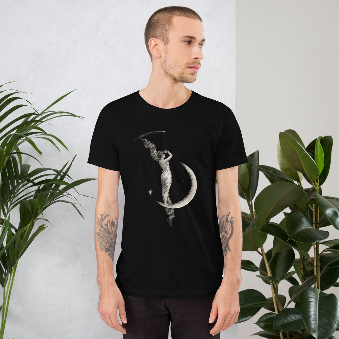 black t-shirt with a print of The Universal Favorite by Geo. H. Walker & Co.