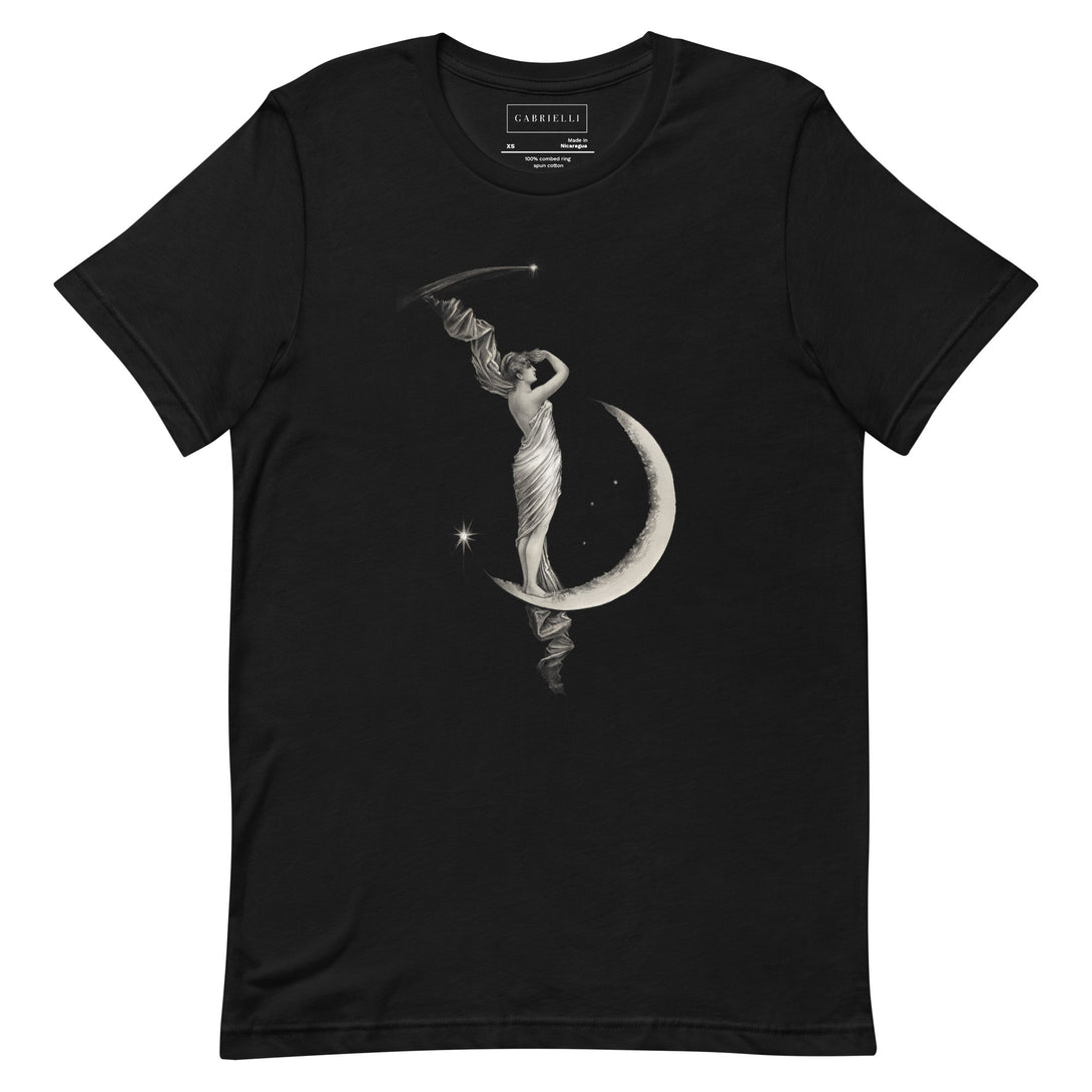 black t-shirt with a print of The Universal Favorite by Geo. H. Walker & Co.